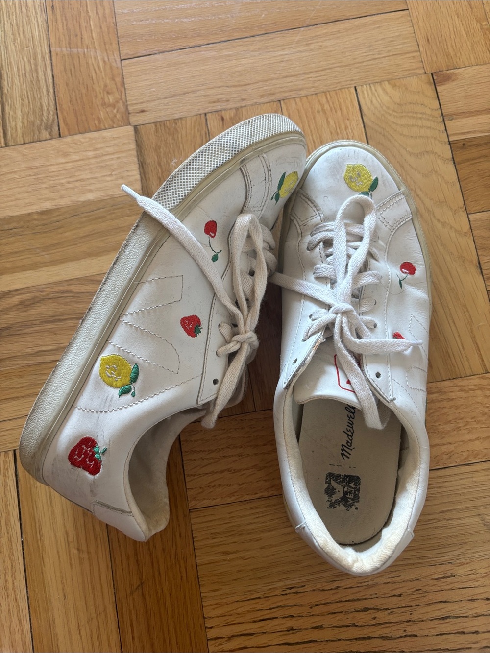 Madewell x Veja embroidered sneakers